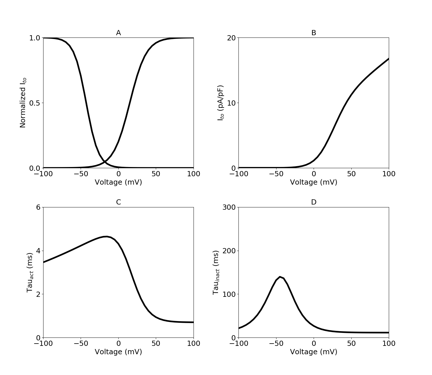 Transient outward potassium current model